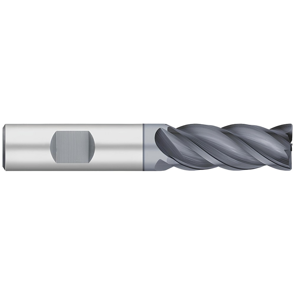 Corner Radius End Mill: 3/4" Dia, 1-5/8" LOC, 0.0900" Radius, 4 Flute, Solid Carbide