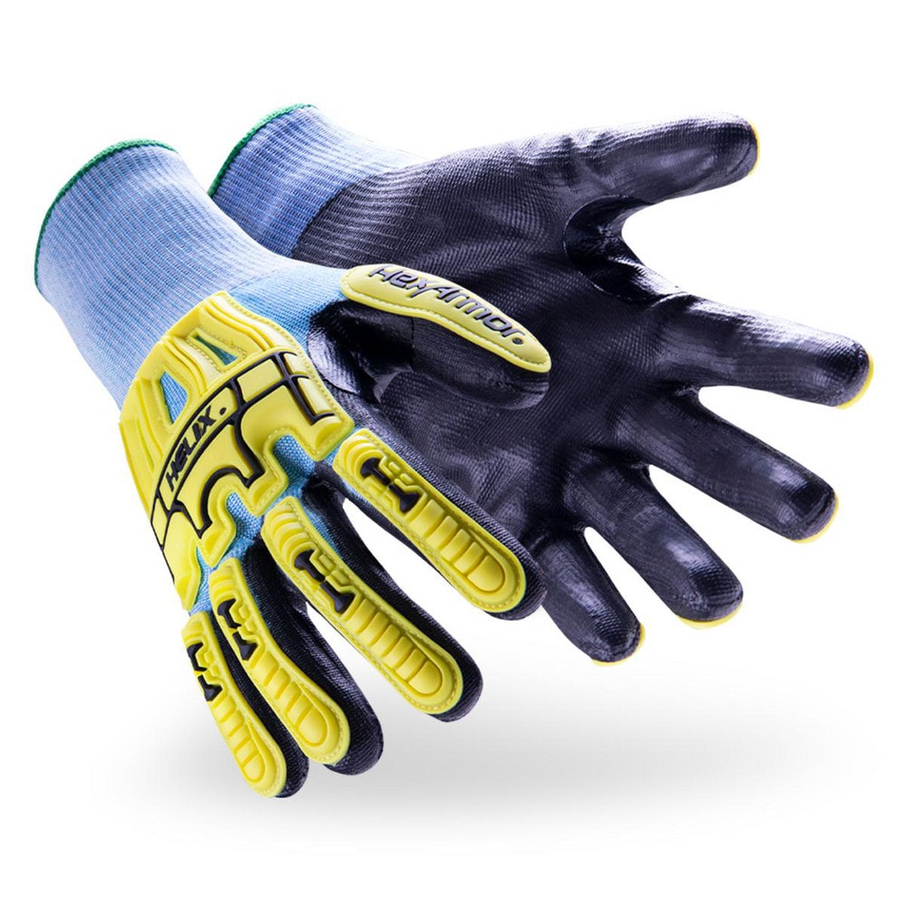 Cut, Puncture & Abrasion-Resistant Gloves: Helix Helix, Size 2X-Large, ANSI Cut A5, ANSI Puncture 4, Polyurethane, HPPE Blend