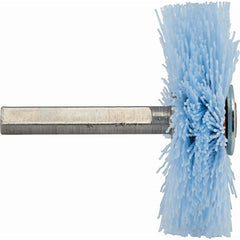 Wheel Brush: 3" Wheel Dia, 1" Face Width, 0.0280" Wire Dia,  Crimped