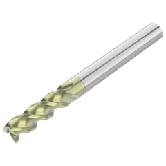 Square End Mill: 3/16" Dia, 5/16" LOC, 3 Flute, Solid Carbide