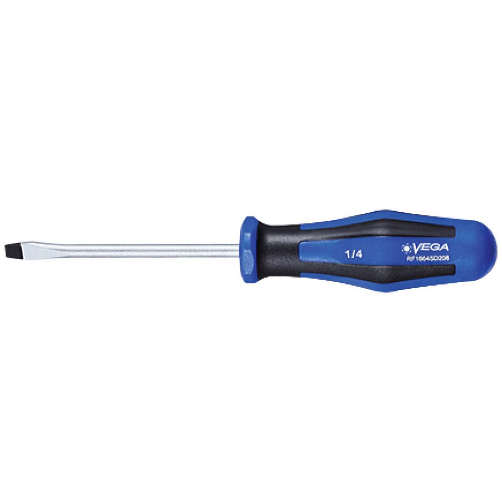 Slotted Screwdrivers; Blade Width (Inch): 14; Blade Length (Inch): 4; Overall Length (Inch): 8-1/4; Overall Length (Decimal Inch): 8.2500; Handle Type: Ergonomic; Handle Length (Decimal Inch