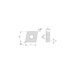 Boring Inserts; Insert Style: CCGT; Insert Size Code: 4.51.80.5; Insert Material: Carbide; Material Grade: M20, M30, P30, P20; Manufacturer Grade: SH725; Inscribed Circle (Inch): 9/64