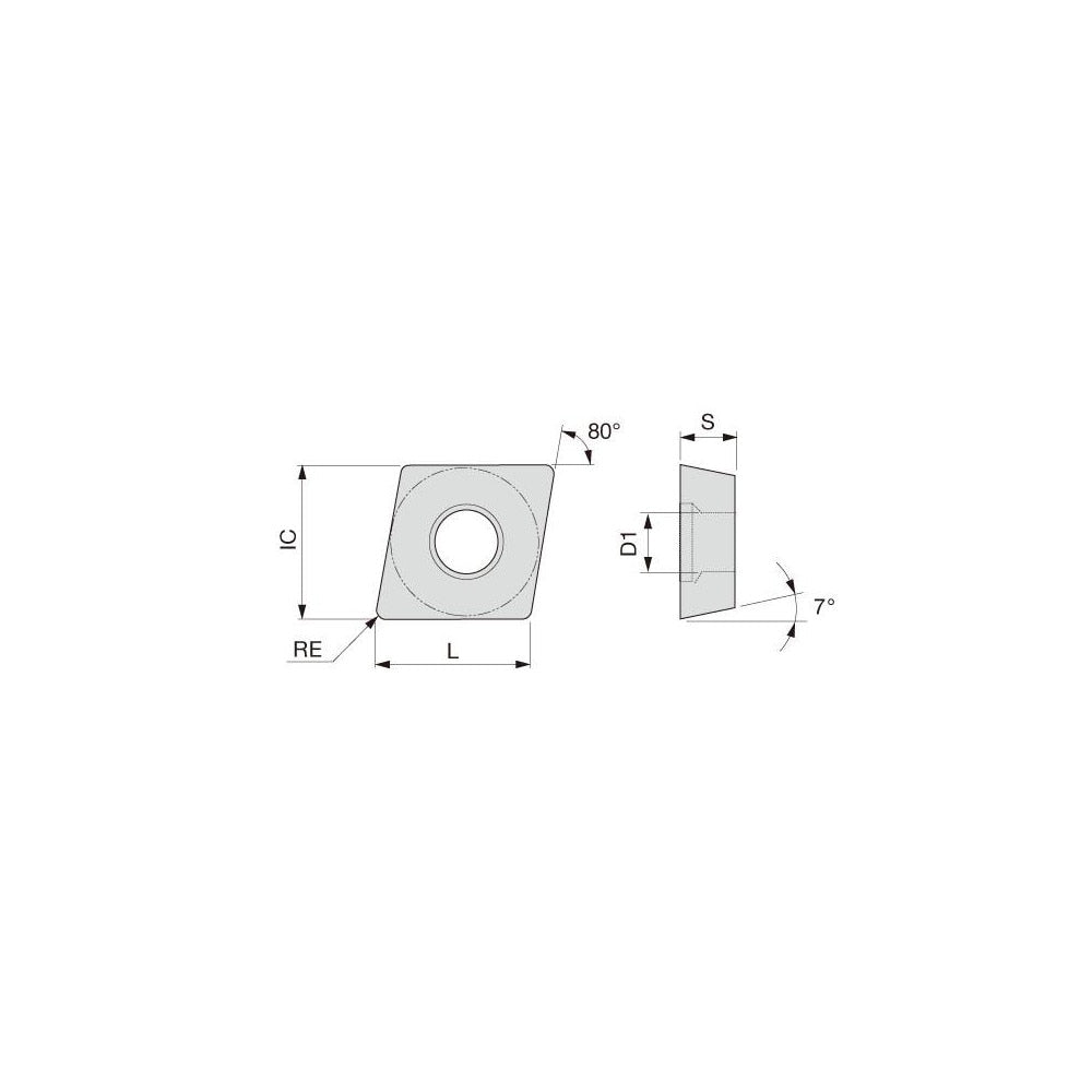 Boring Inserts; Insert Style: CCGT; Insert Size Code: 5.52.20.5; Insert Material: Carbide; Material Grade: K10, N10, M10, P10; Manufacturer Grade: TH10; Inscribed Circle (Inch): 11/64