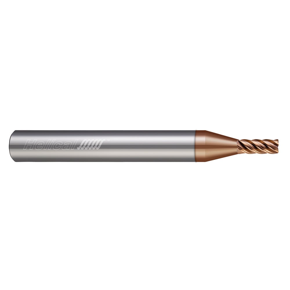 Corner Radius End Mill: 5/32" Dia, 3/16" LOC, 0.0300" Radius, 5 Flute, Solid Carbide