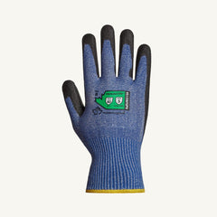 Cut & Puncture Resistant Gloves; LVL A5 BLU/GRY LRG 1PR CR LATEX KEVLAR GLOVE