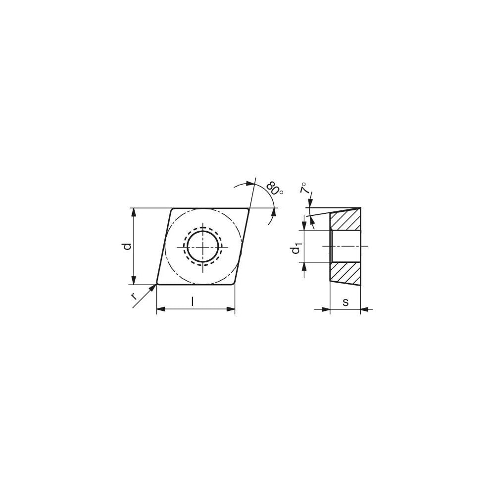 Turning Insert: CCMT32.52EN-SM CTCK110, Carbide