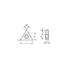 Turning Insert: TCMT21.51EN-SMF TCM10, Cermet