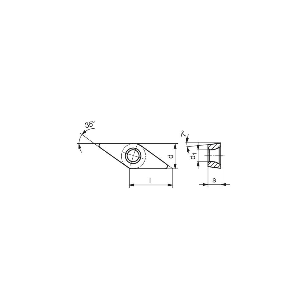 Turning Insert: VCMT332EN-SM CTCP125, Carbide