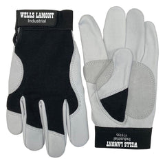 Welding Gloves: Wells Lamont Size 2X-Large, Leather & Spandex, Pair