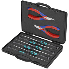 Combination Hand Tool Set: 8 Pc, Electronics Tool Set