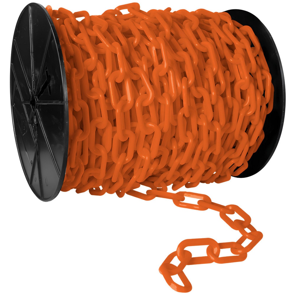 Barrier Rope & Chain; Type: Safety Chain; Snap End Material: Polyethylene, Plastic; Hook Fitting Material: Plastic; Color: Safety Orange; Link Type: Straight Link; Rope/ Chain Material: Polyethylene, Plastic