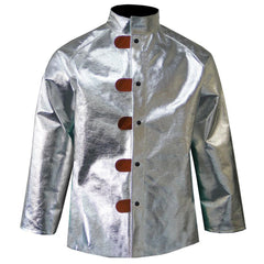 Work Jacket: Size 2X-Large, Aramid & Aluminized Thermonol, Snaps Closure