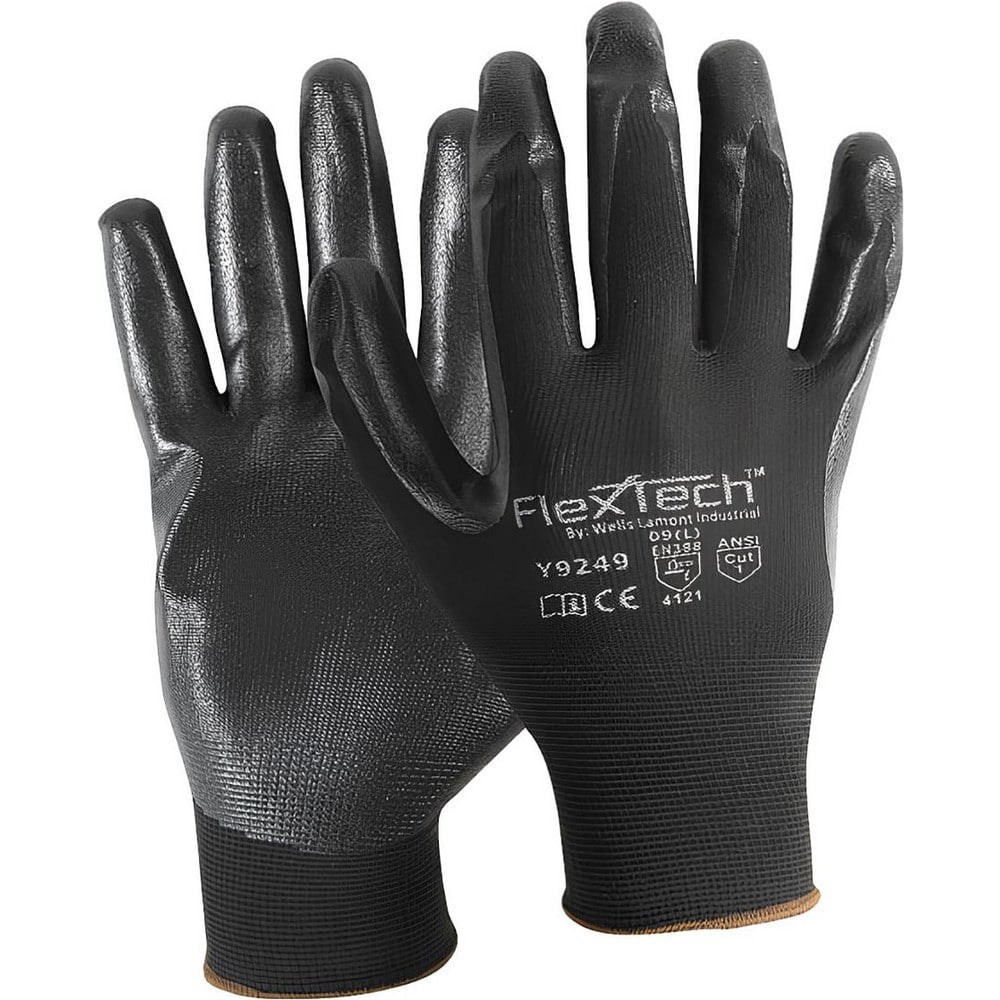 Cut, Puncture & Abrasion-Resistant Gloves: FlexTech&trade; Y9249, Size Small, ANSI Cut A1, ANSI Puncture 1, Foam Nitrile, Synthetic