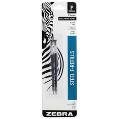 Pens & Pencils; FINE BLK 2/PK ZEBRA F SERIES PEN REFILL