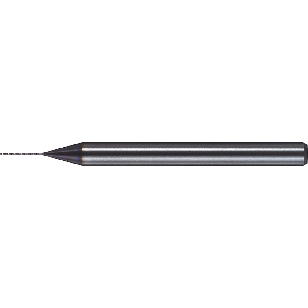 Micro Drill Bit: 0.0146" Dia, 130 deg, Solid Carbide