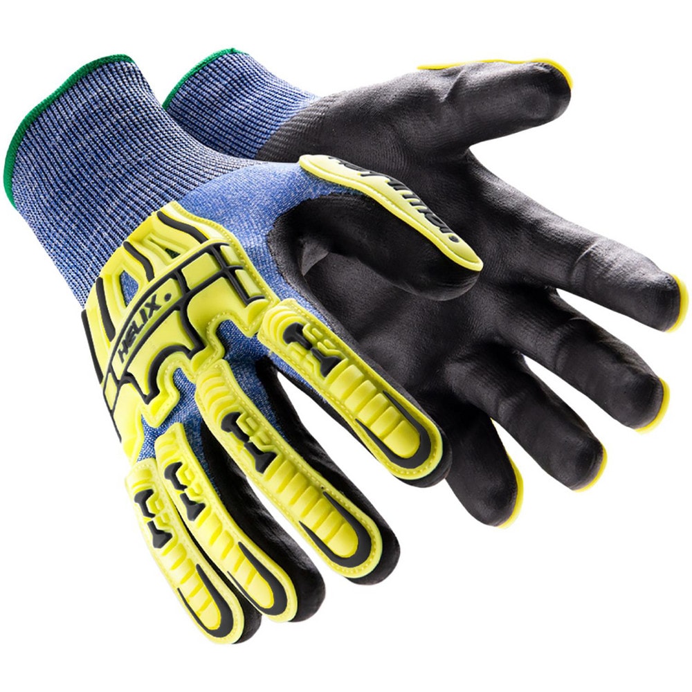 Cut, Puncture & Abrasion-Resistant Gloves: Helix Helix, Size X-Large, ANSI Cut A4, ANSI Puncture 2, Nitrile, HPPE Blend