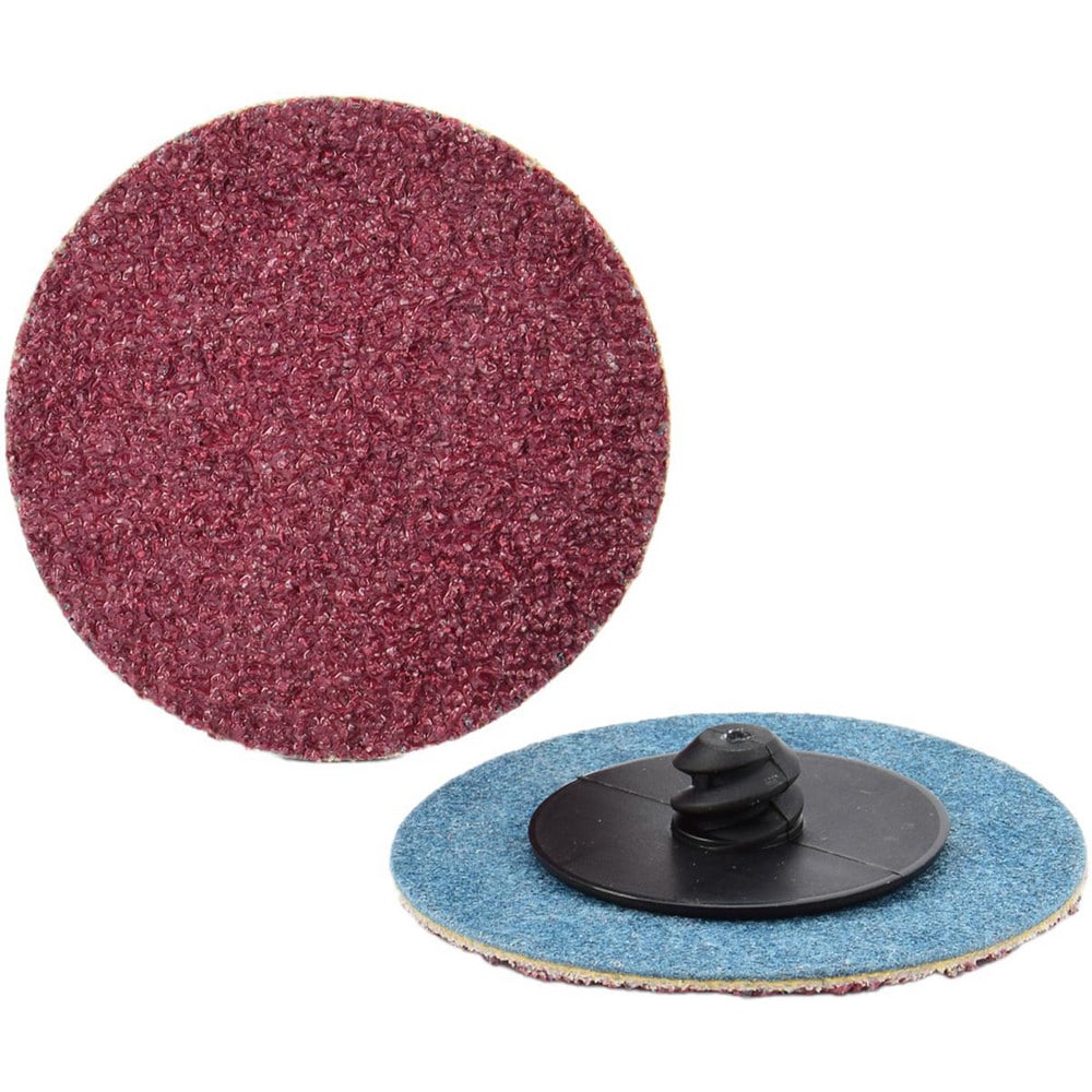 Quick-Change Disc: Type R, 2" Dia, 40 Grit, Aluminum Oxide, Coated