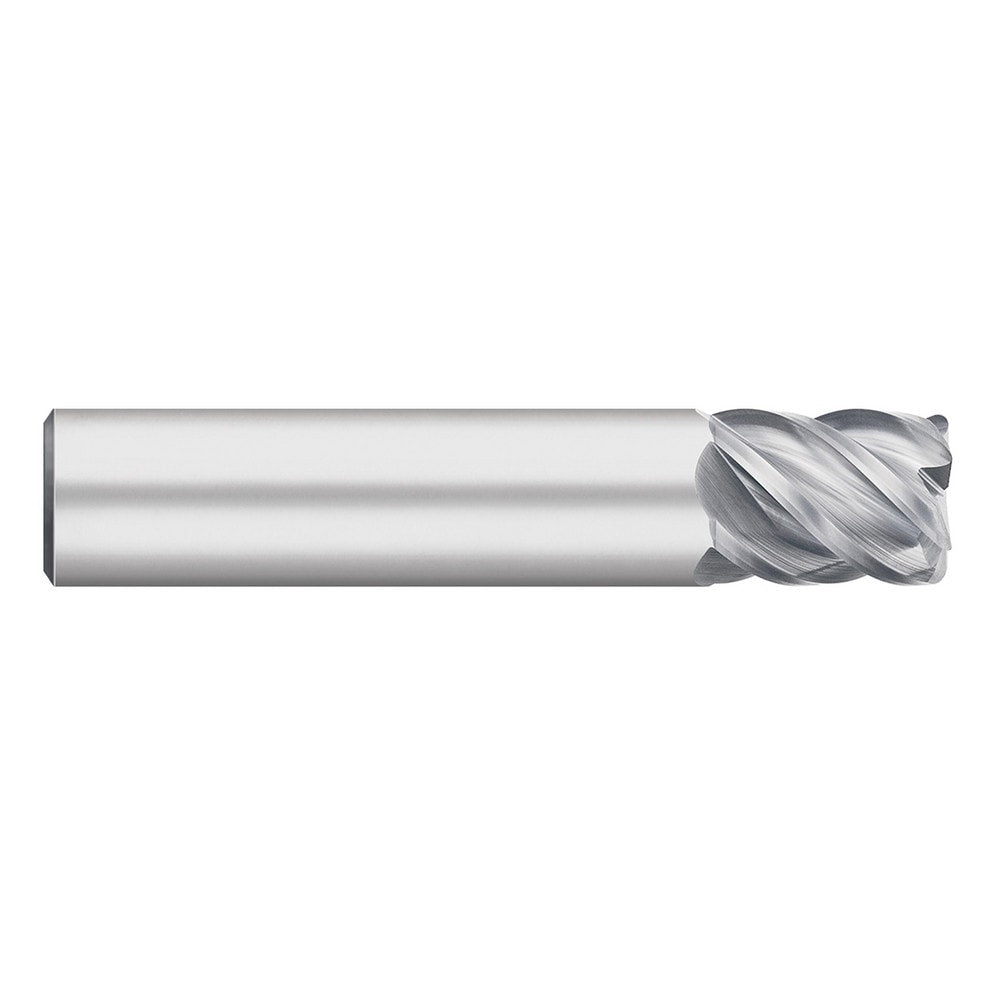 Corner Radius End Mill: 1/8" Dia, 1/4" LOC, 0.50 mm Radius, 5 Flute, Solid Carbide