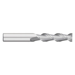 Square End Mill: 3/4" Dia, 2-1/2" LOC, 2 Flute, Solid Carbide