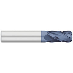 Corner Radius End Mill: 3/4" Dia, 1-1/2" LOC, 0.0150" Radius, 4 Flute, Solid Carbide