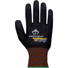 Cut, Puncture & Abrasion-Resistant Gloves: Superior Glove Works STAGBPU, Size Medium, ANSI Cut A4, ANSI Puncture 4, Polyurethane, Engineered Yarn