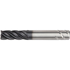 Square End Mill: 1/2" Dia, 2-1/8" LOC, 5 Flute, Solid Carbide