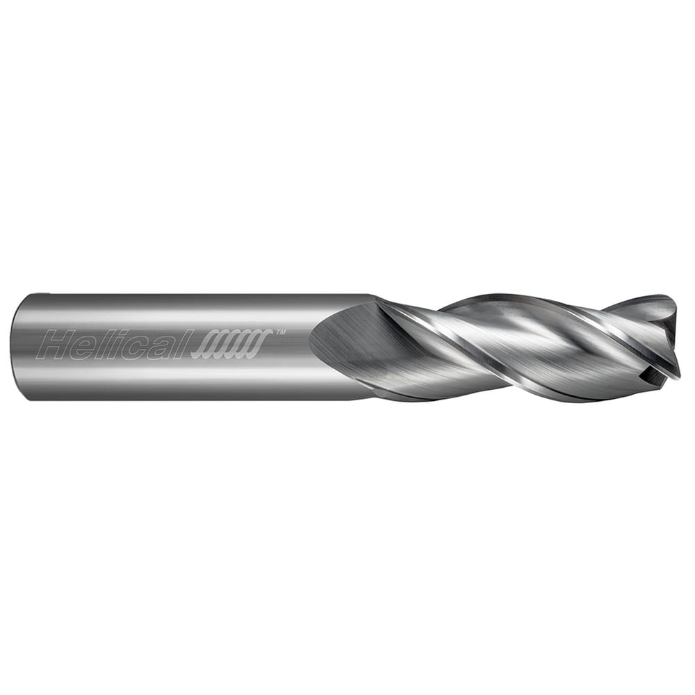 Corner Radius End Mill: 5/16" Dia, 7/16" LOC, 0.0100" Radius, 3 Flute, Solid Carbide