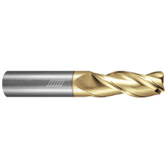 Corner Radius End Mill: 1/8" Dia, 5/8" LOC, 0.0300" Radius, 3 Flute, Solid Carbide