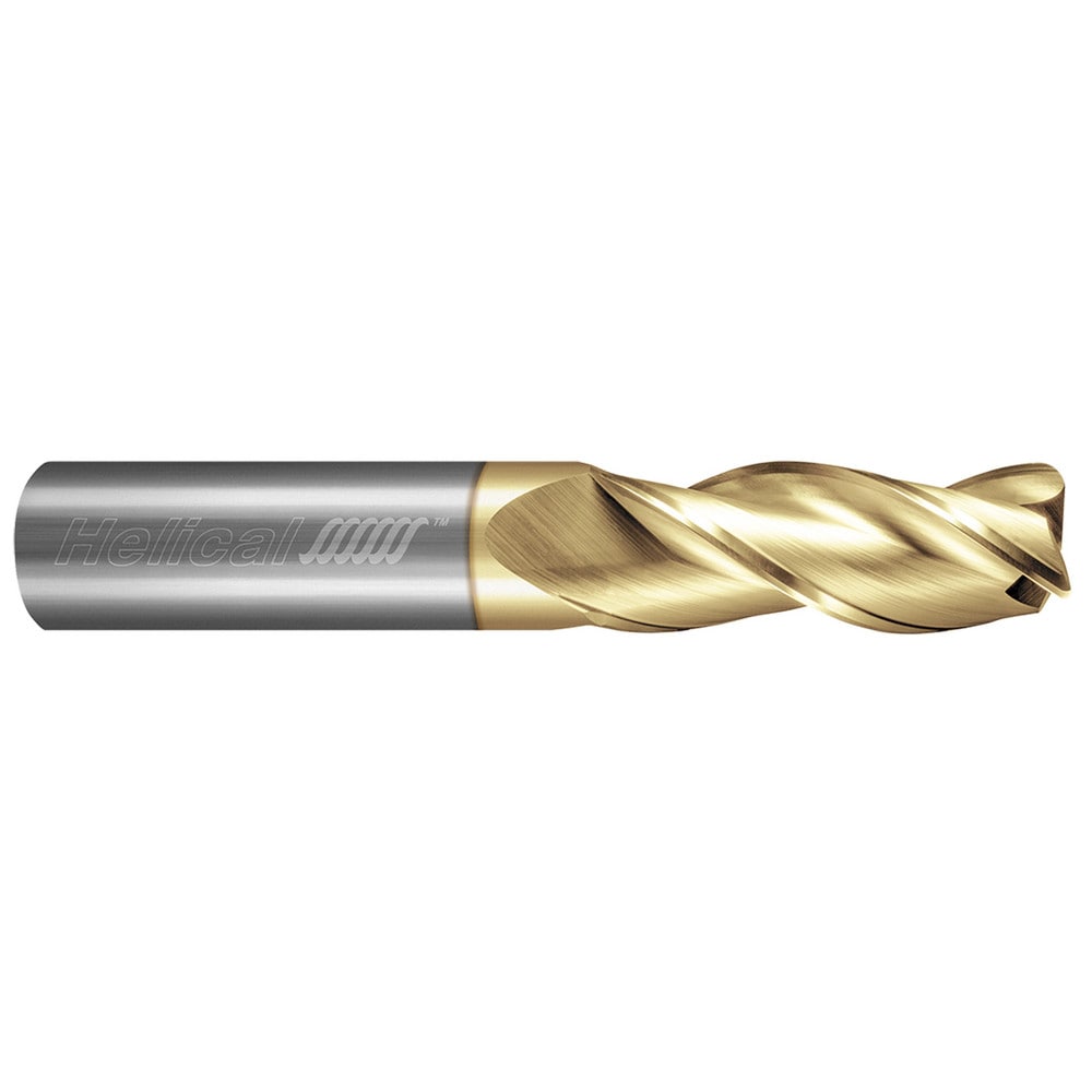 Corner Radius End Mill: 1/8" Dia, 5/8" LOC, 0.50 mm Radius, 3 Flute, Solid Carbide