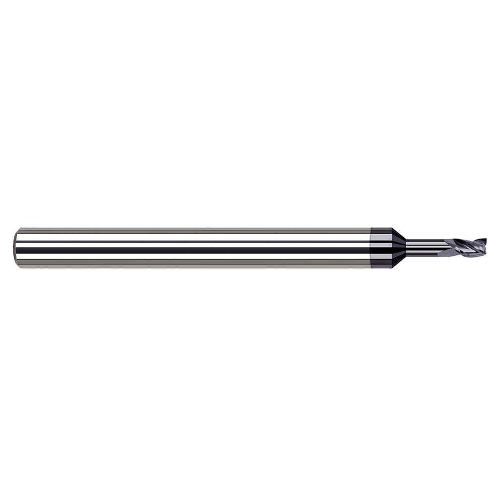 Square End Mill: 0.50 mm Dia, 4 Flute, Solid Carbide