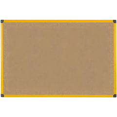 Cork Bulletin Boards; Bulletin Board Type: Open Cork Bulletin Board; Board Color: Brown; Board Material: Cork; Width (Inch): 36; Height (Inch): 24; Frame Material: Aluminum; Frame Color: Yellow