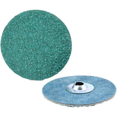 Quick-Change Disc: Type S, 1-1/2" Dia, 80 Grit, Zirconia Alumina, Coated