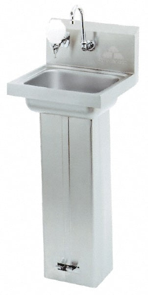 Hand Sink: Pedestal Mount, 304 Stainless Steel