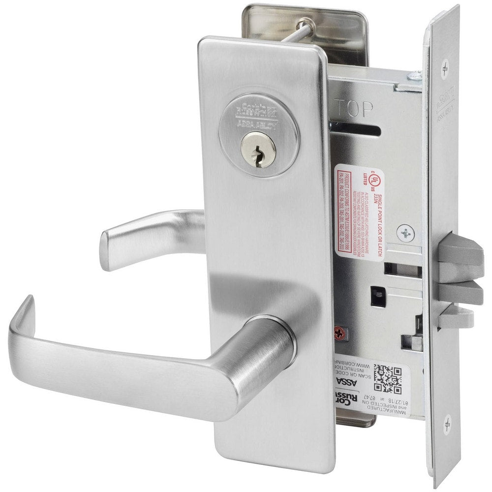 Lever Locksets; Lockset Type: Storeroom; Key Type: Keyed Different; Back Set: 2-3/4; Cylinder Type: Conventional; Material: Metal; Door Thickness: 1-3/4; Finish: Satin Chrome