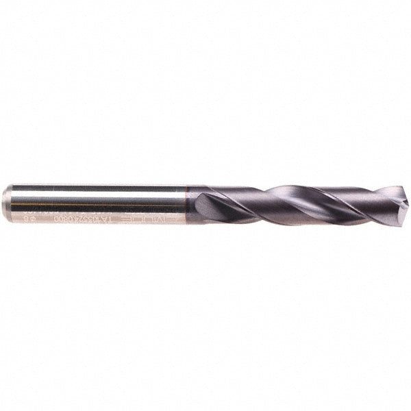 Screw Machine Length Drill Bit: 9.70 mm Dia, 140 deg Point, Solid Carbide