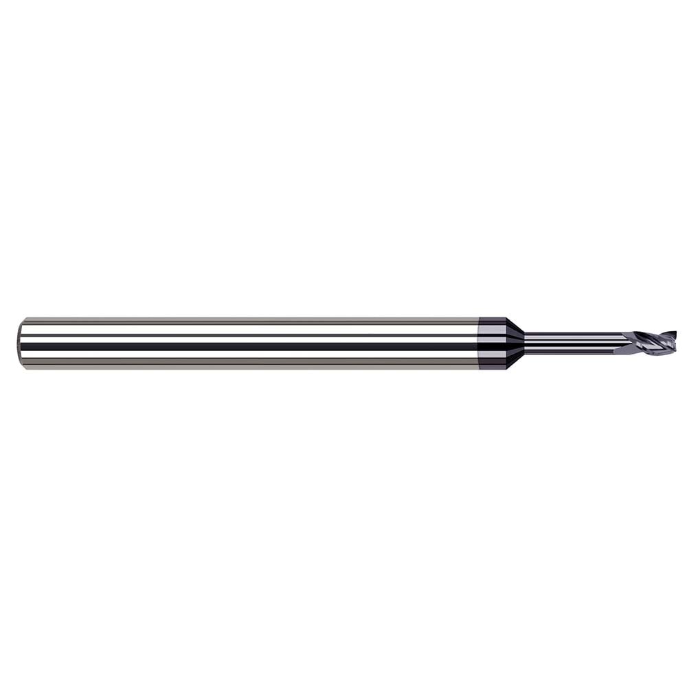 Square End Mill: 0.50 mm Dia, 3 Flute, Solid Carbide