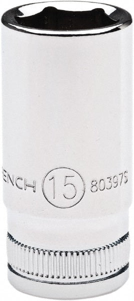 Intermediate  Hand Socket: 3/8" Drive, 18.00 mm Socket, 6-Point