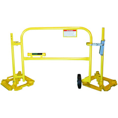 Rail Safety Gates; Material: Steel; Overall Width: 79.69 in; Width (Inch): 79-5/8; Self Closing: No; Color: Safety Yellow