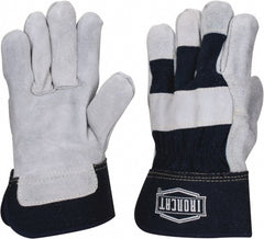 Welding Gloves: Ironcat IC5, Size Large, Uncoated-Coated, Split Cowhide Leather, Pair, for General Purpose