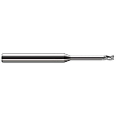 Corner Radius End Mill: 1/16" Dia, 3/32" LOC, 0.0100" Radius, 4 Flute, Solid Carbide