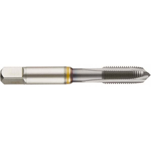 Spiral Point Tap: #10-32 UNF, 3 Flutes, Plug Chamfer, 2B/3B Class of Fit, HSS-E Cobalt, Ignator Coated