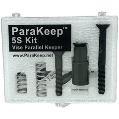 ParaKeep vise parallel keeper kit; ParaKeep parallel keeper;  1", 2", and 3" lengths; 1.5" and .75" stainless steel springs