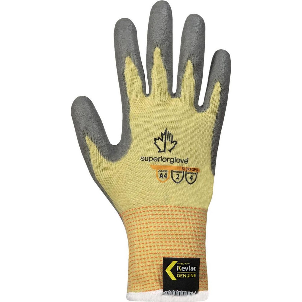 Cut, Puncture & Abrasion-Resistant Gloves: Superior Glove Works S13KFGPU, Size Medium, ANSI Cut A4, ANSI Puncture 2, Polyurethane, ParaActiv