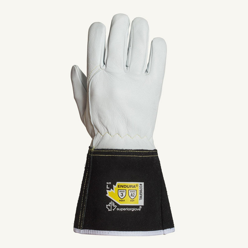 Welder's & Heat Protective Gloves; WHT/BLK XL 1/PR ENDURA TIG WELD GLOVES