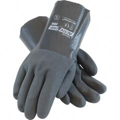 Chemical Resistant Gloves: ActivGrip&trade; ActivGrip, Size Small, Nitrile-Coated, Nitrile, Supported