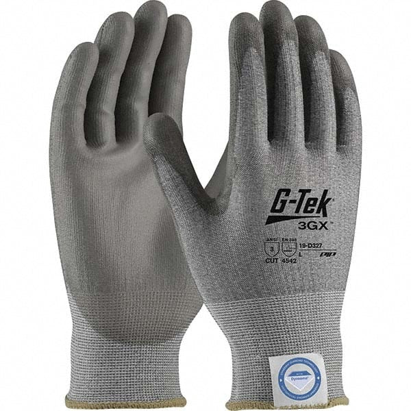 Cut, Puncture & Abrasion-Resistant Gloves: G-Tek 3GX 19-D327, Size X-Small, ANSI Cut A3, ANSI Puncture 2, Polyurethane, Dyneema Diamond