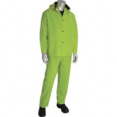 Suit with Pants: Size S, High-Visibility Green, Polyester & PVC