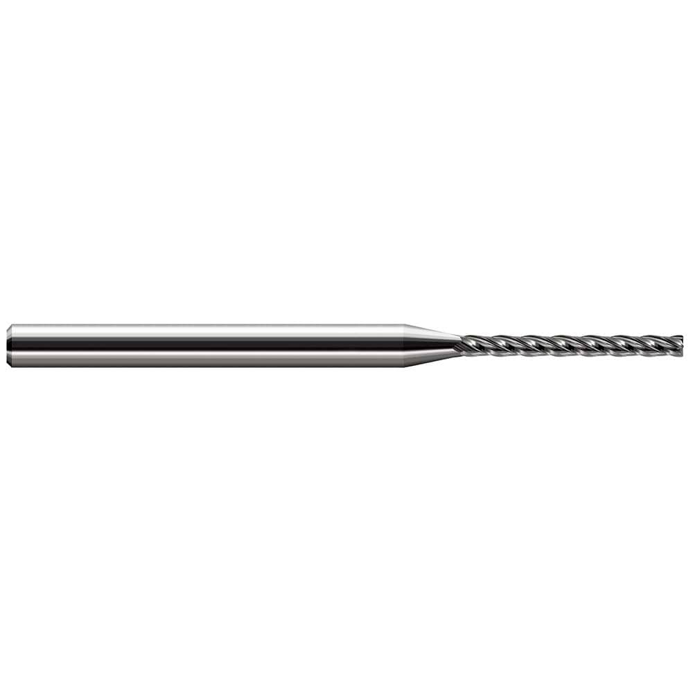 Corner Radius End Mill: 1/8" Dia, 1-1/4" LOC, 0.0300" Radius, 4 Flute, Solid Carbide