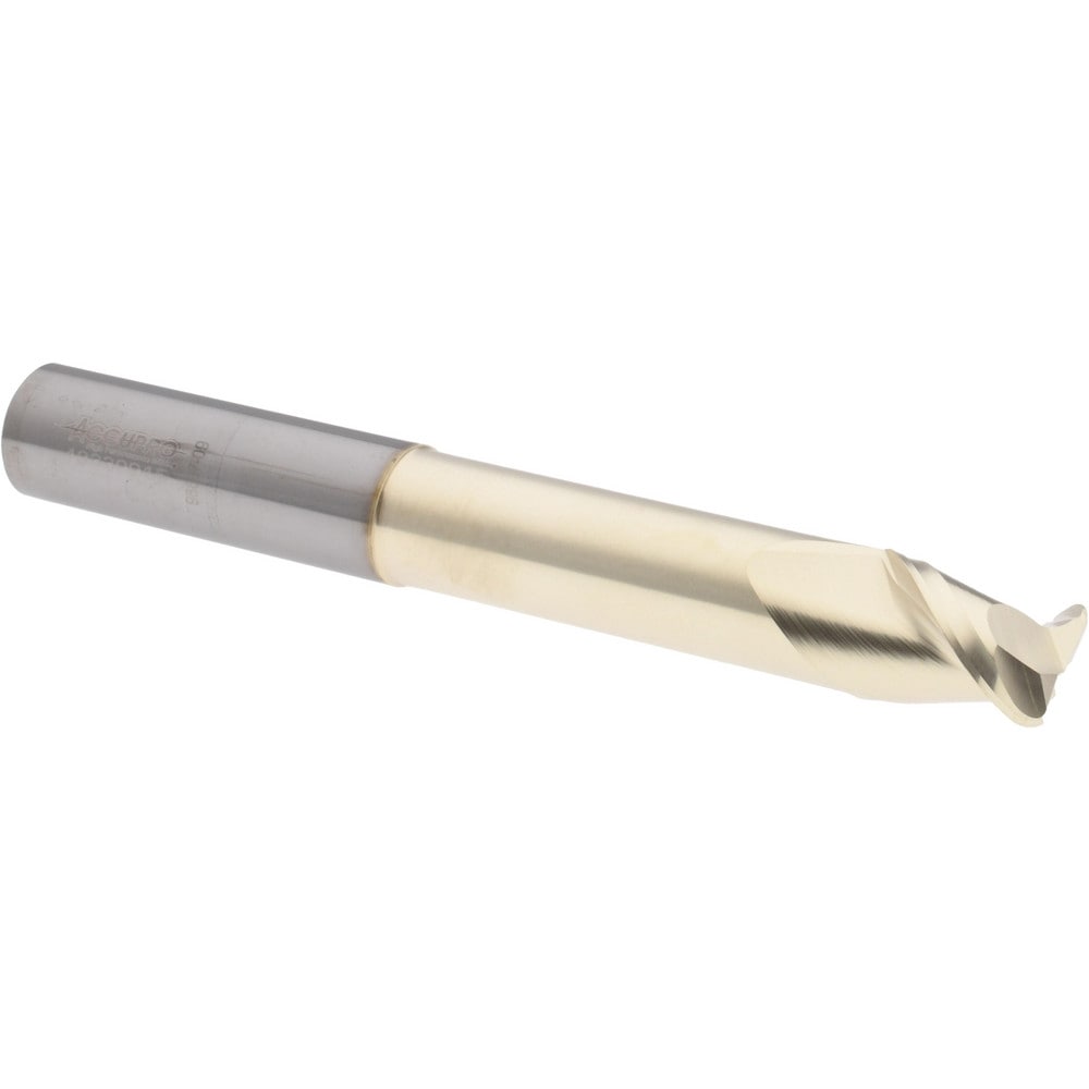 Corner Radius End Mill: 1/2" Dia, 5/8" LOC, 45 deg Helix, Corner Radius End, Centercutting