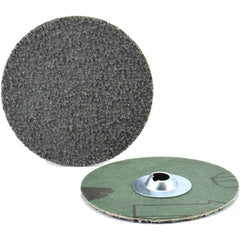 Quick-Change Disc: Type S, 3" Dia, 50 Grit, Ceramic Alumina, Coated